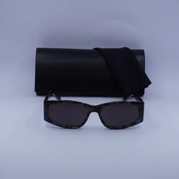 Saint Laurent SL329 004 Rectangle Sunglasses - Grey Havana/Black display picture 1